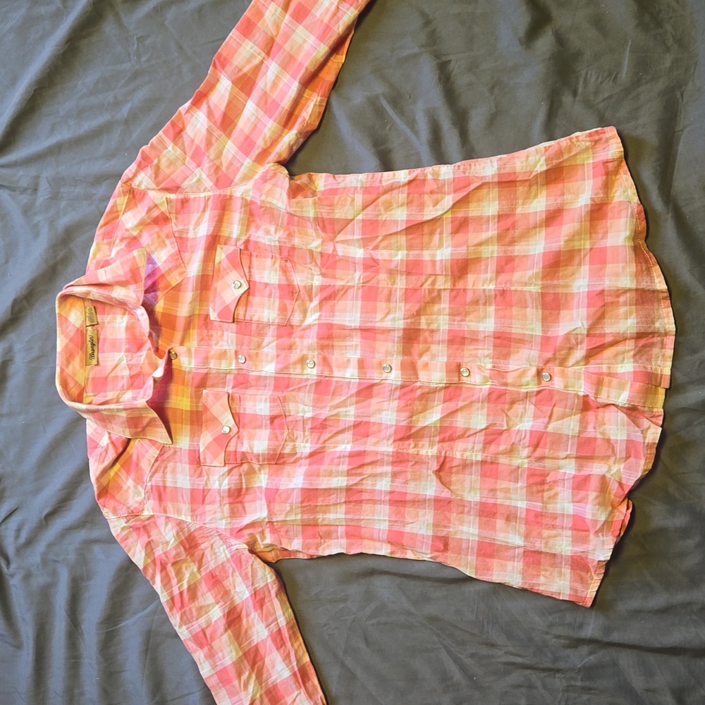 Wrangler Pink Button Up Shirt